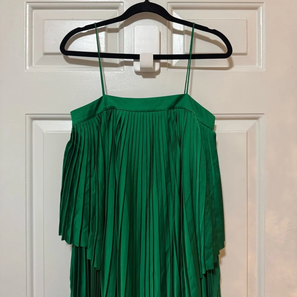 Acler Cedar Pleated Dress Emerald Green Size US 2 AU 6 $465 - Picture 4 of 11